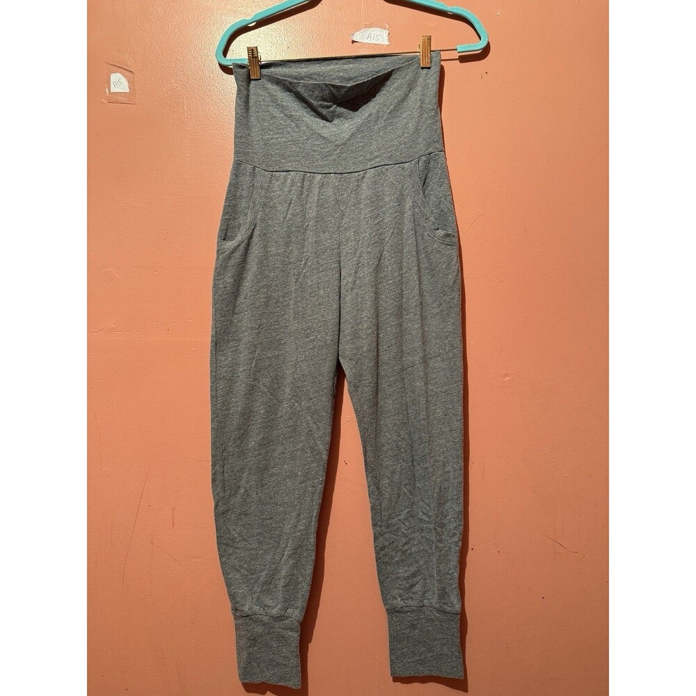 Fluxus Womens Pants S Small Gray Leggings Pockets High Waisted Comfortable